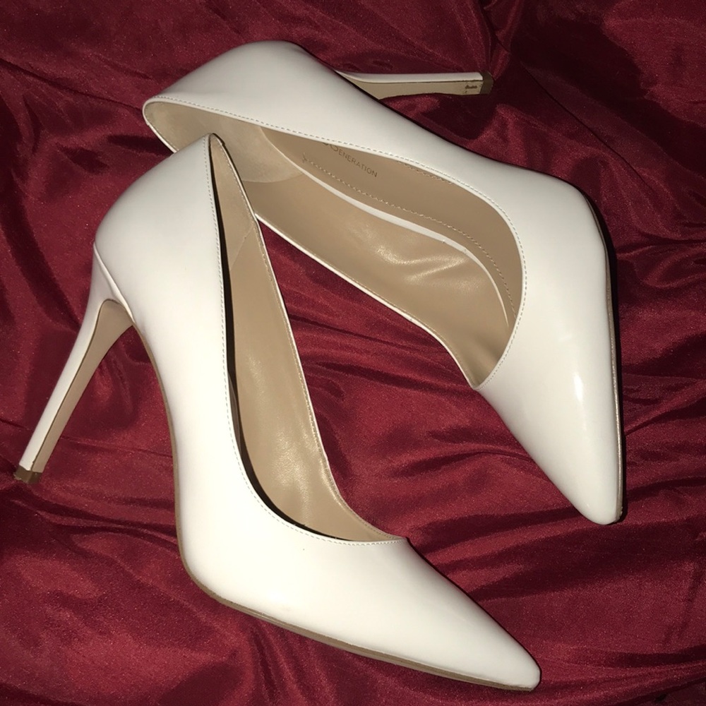 White BCBG Pumps